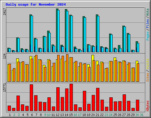 Daily usage for November 2024