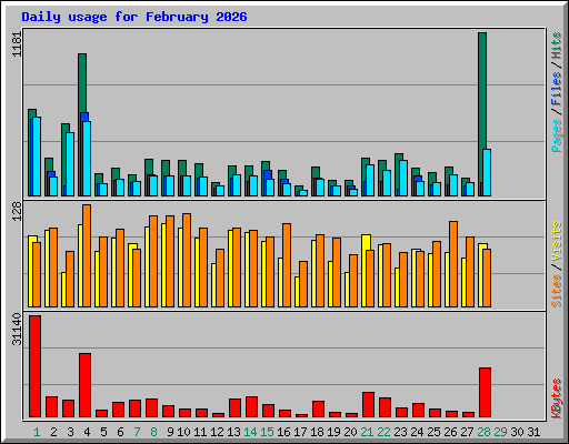 Daily usage for February 2026