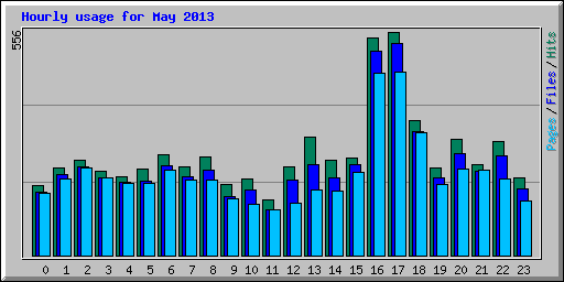 Hourly usage for May 2013