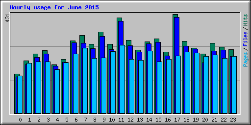 Hourly usage for June 2015