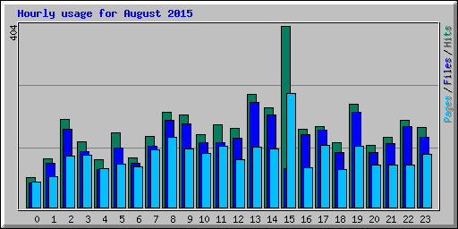 Hourly usage for August 2015