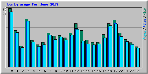 Hourly usage for June 2019