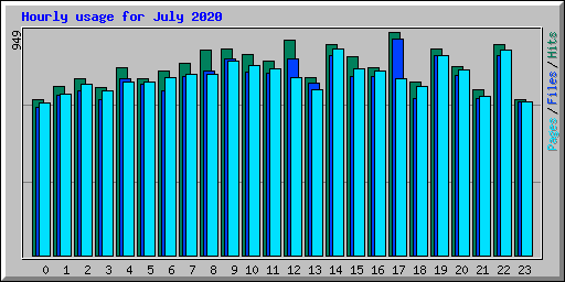 Hourly usage for July 2020