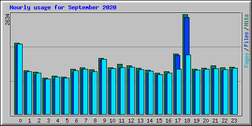 Hourly usage for September 2020