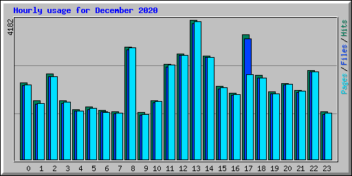 Hourly usage for December 2020