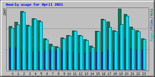 Hourly usage for April 2021