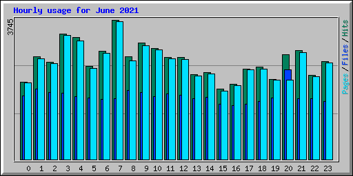 Hourly usage for June 2021