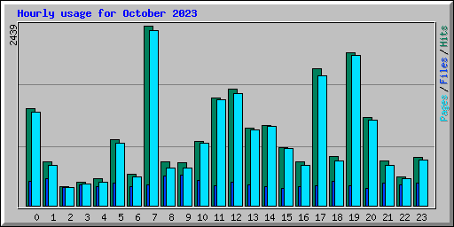 Hourly usage for October 2023