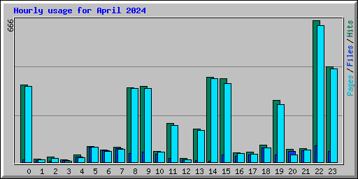 Hourly usage for April 2024