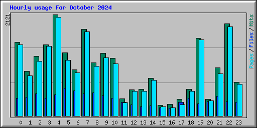 Hourly usage for October 2024