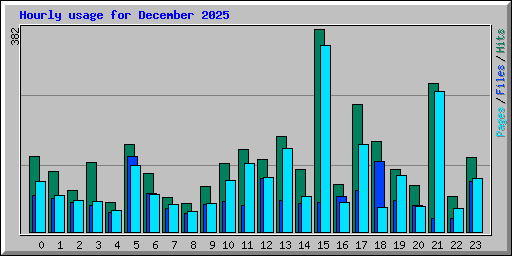 Hourly usage for December 2025