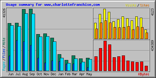 Usage summary for www.charlottefranchise.com